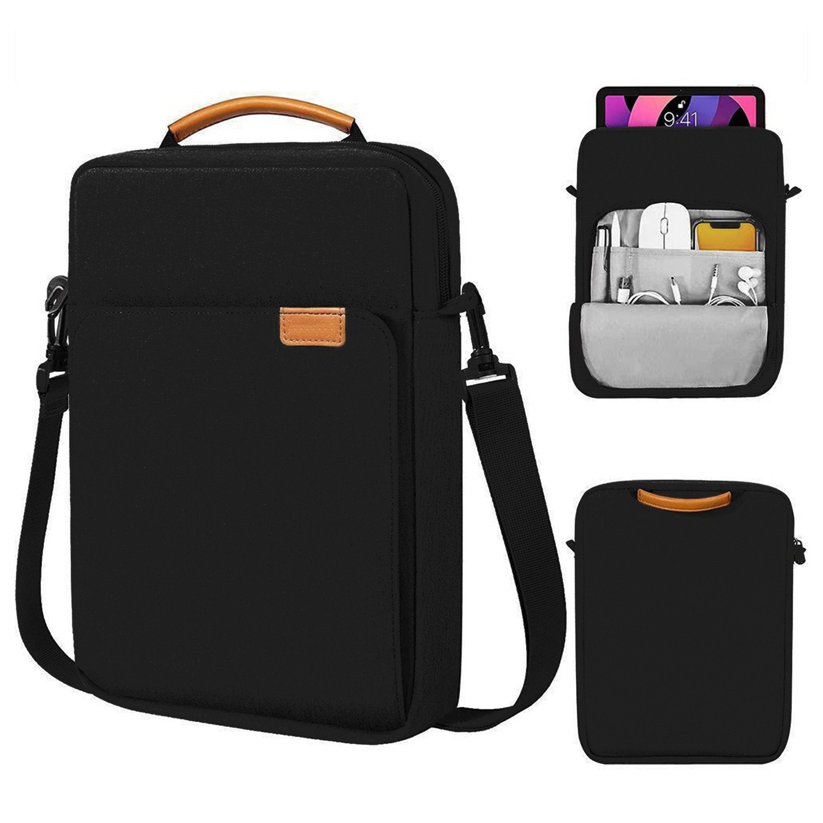 13" Crossbody Laptop Storage Tablet Case Shoulder Bag Handbag For iPad Galaxy