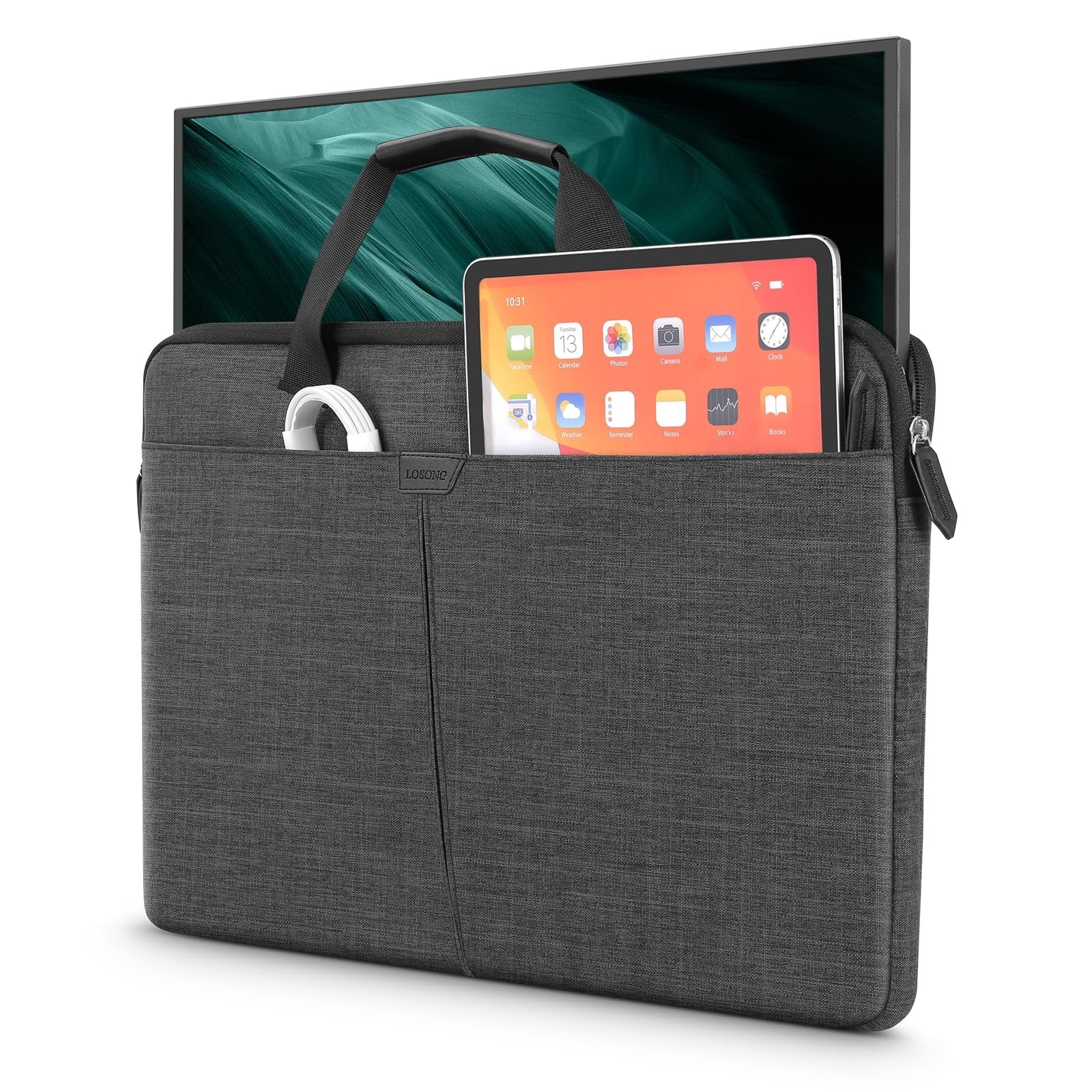 21.5 Inch Portable Monitor Case, 21.5-22 inch Laptop Protective Carrying Cove...