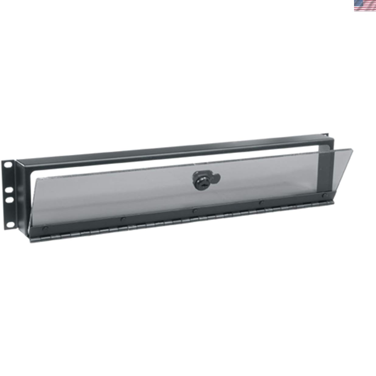 Compact 2U Plexiglass Security Cover - Smoke Gray Design for Enhanced Protection