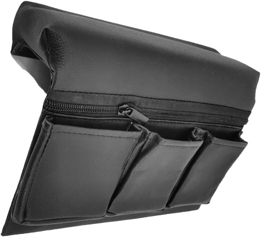 Car Door Side Storage Pocket: Leather Window Armrest Bag Black Car Door Window A