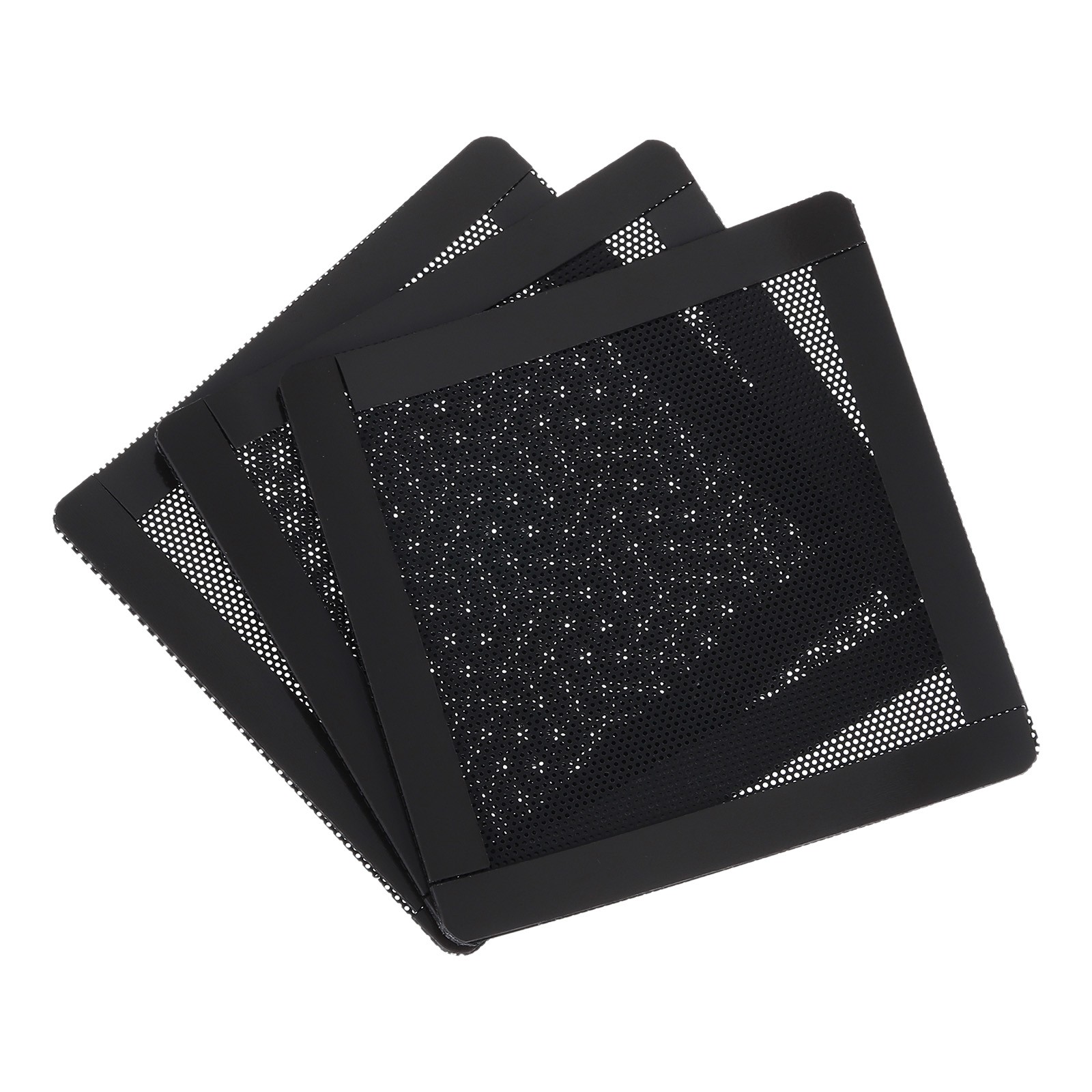 3PCS PC Dust Filter 100x100mm Magnetic Frame PVC Computer Cooler Mesh Black