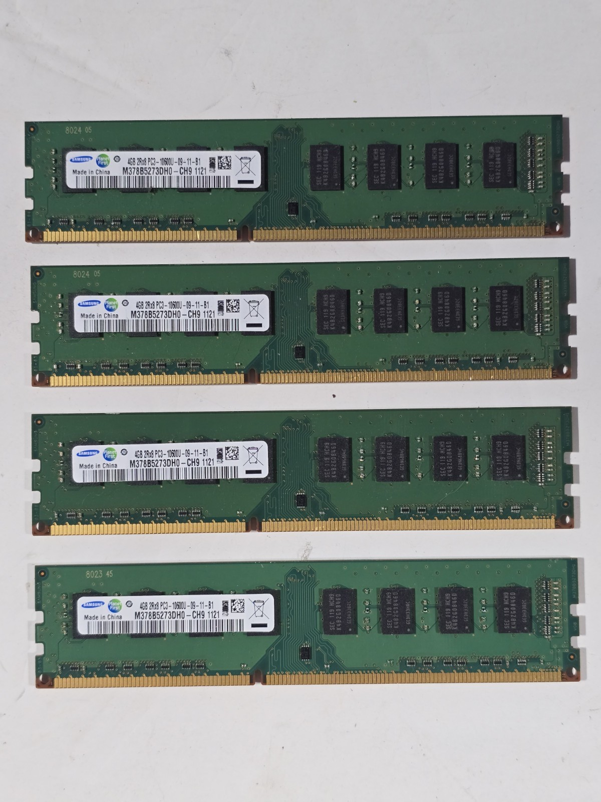 SAMSUNG 16GB (4x4GB) 2Rx8 PC3-10600U DDR3 DESKTOP Memory RAM