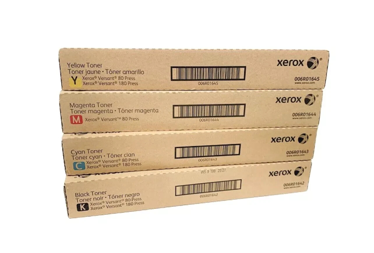 Genuine Xerox Versant 80 180 280 Toner Set CMYK 6R1642 - 1645 (or 38-41)