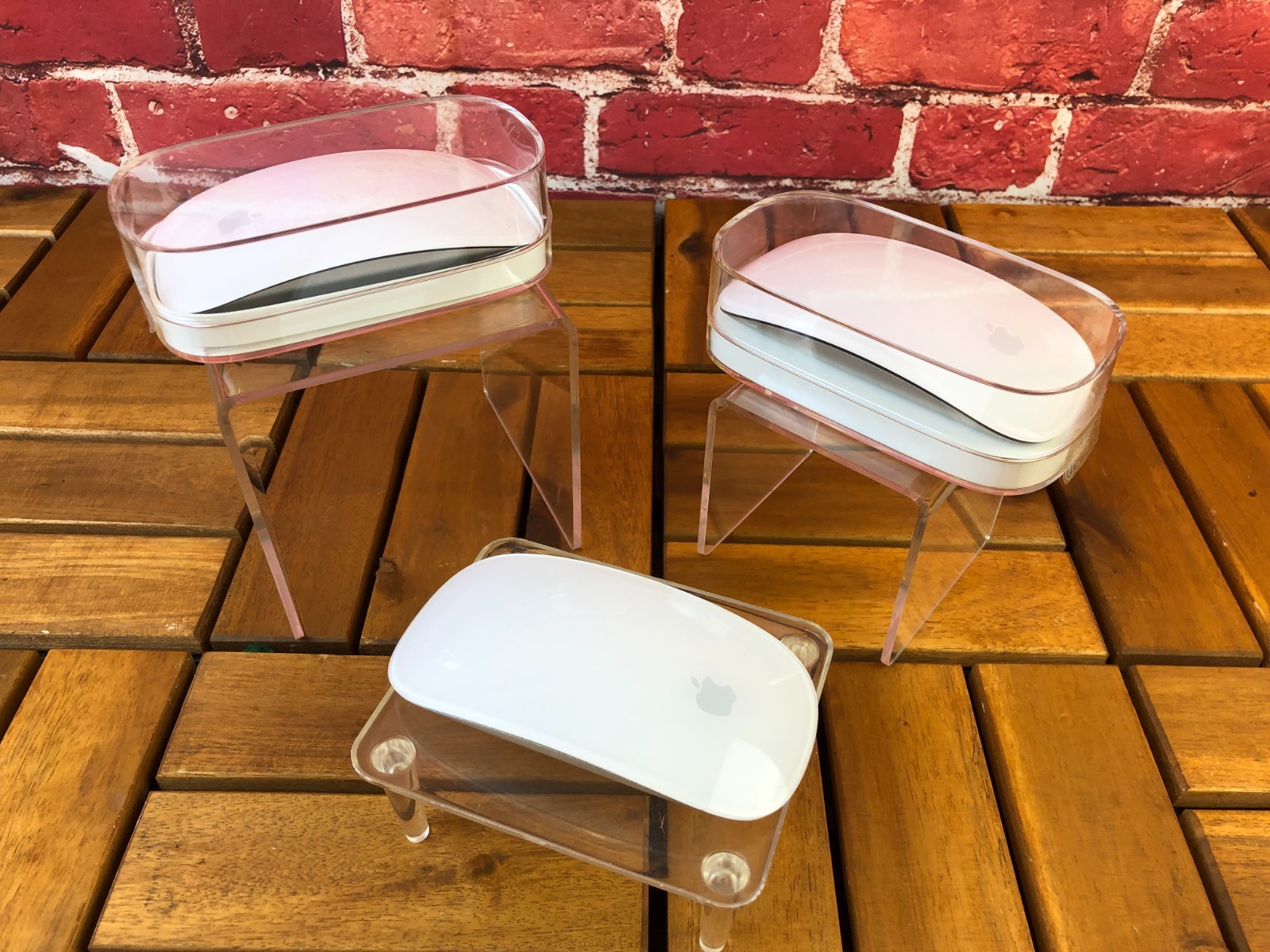 Set Of 3 - APPLE MAGIC MOUSE A1296 Wireless Multi-Touch MB829LL/A White - Nice