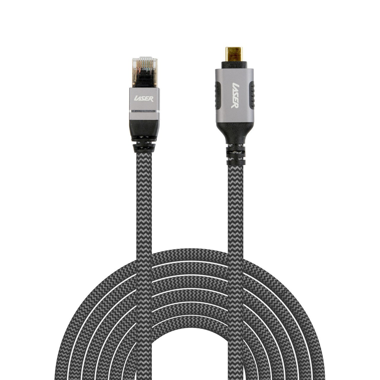 Laser USB-C to RJ45 Ethernet Cable Male to Male 2m