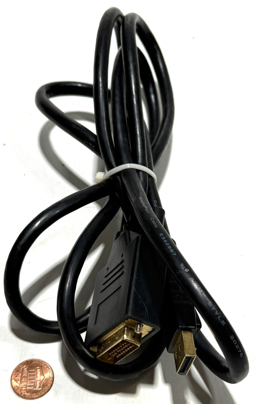 Active DisplayPort To DVI Cable - 6ft DP To DVI-I Cord - Multi-Screen Support