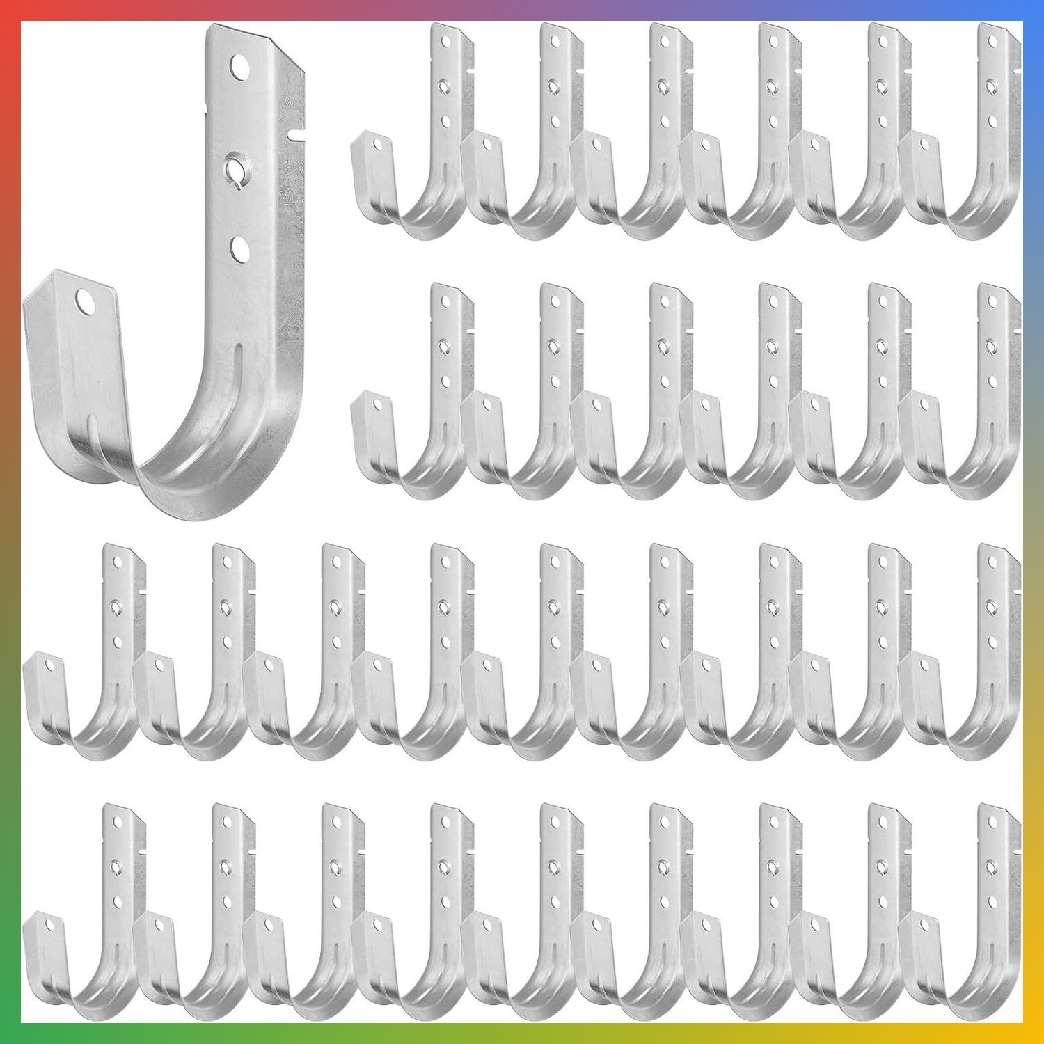 2 Inch Galvanized Steel J Hooks 30 Pcs Cable Hanging Wire Management