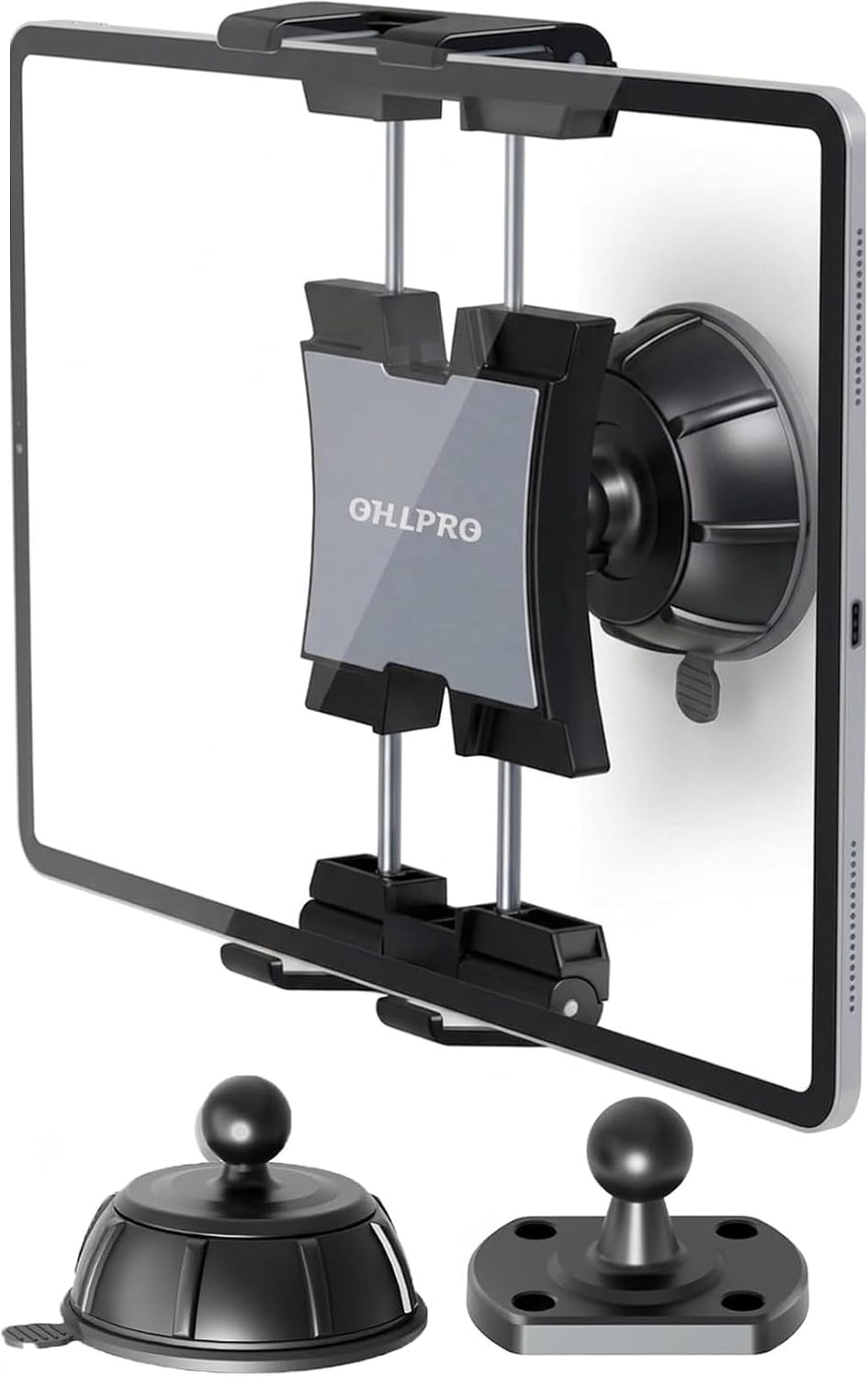 OHLPRO Tablet Wall Mount Holder,360° Rotating iPad for 5-13" Device, black