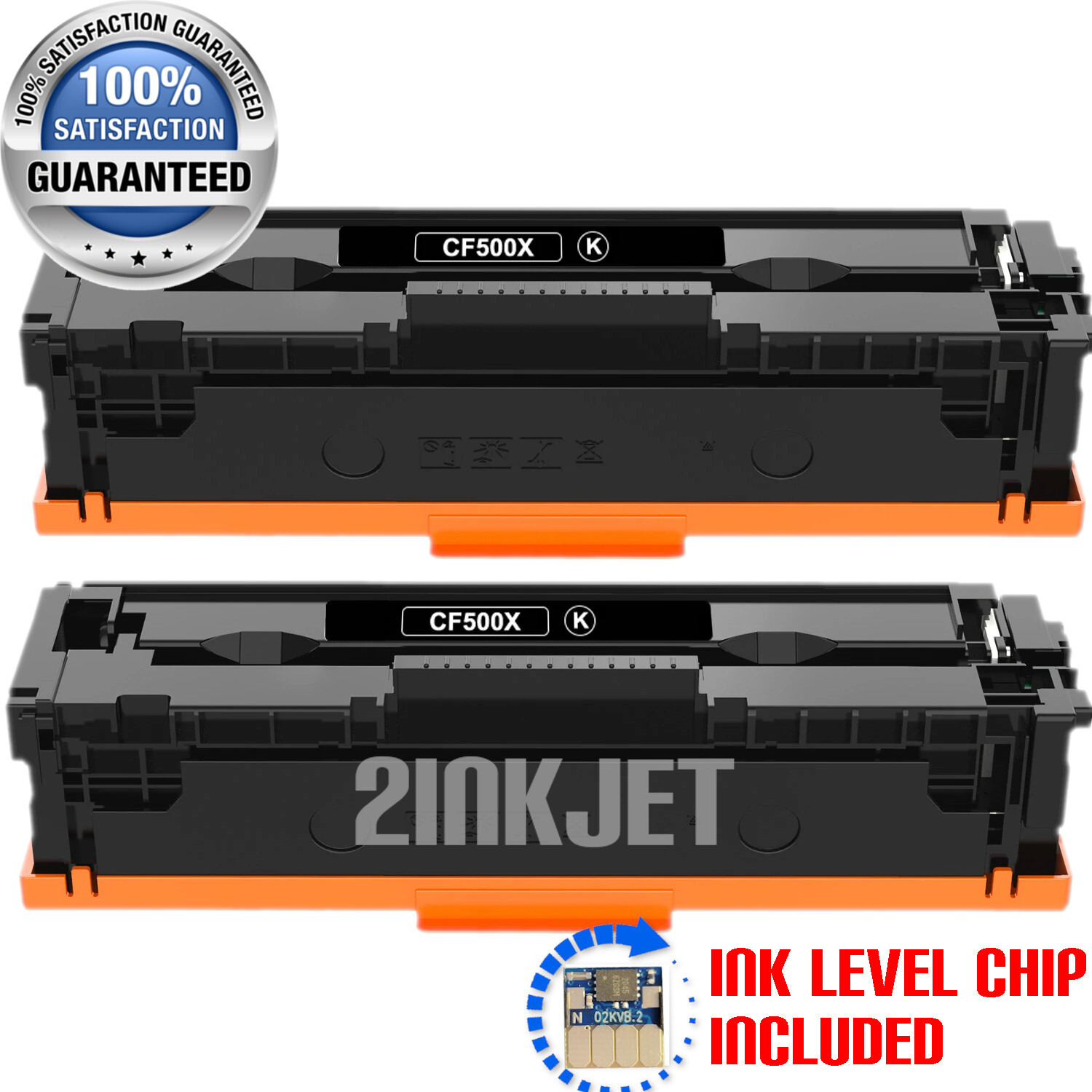 2PK CF500X 202X Toner Cartridge For HP Color LaserJet Pro M254dn M281cdw M280nw