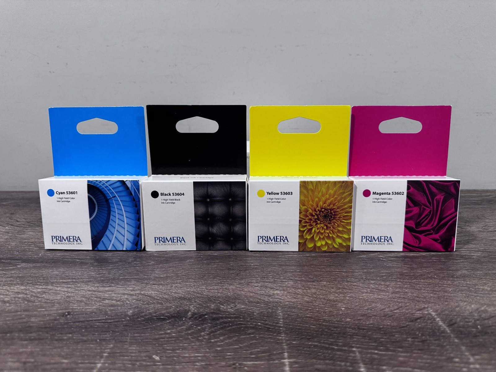 Genuine Primera Technology OEM High-Yield Ink Cartridge Set – Complete CMYK Set