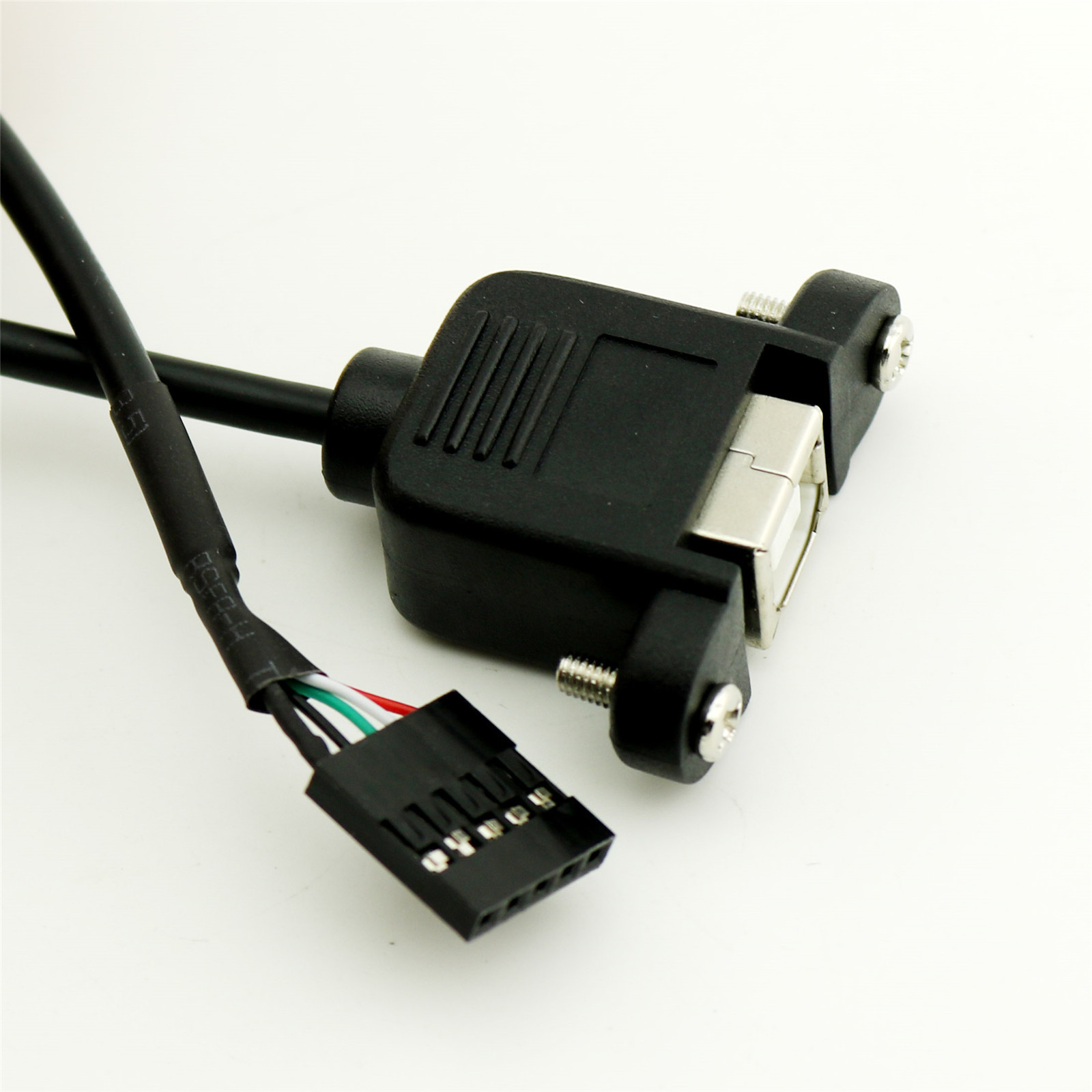 USB 2.0 B Female to 2.54mm 5 Pin Motherboard Female with Panel Mount Cable 1.5ft