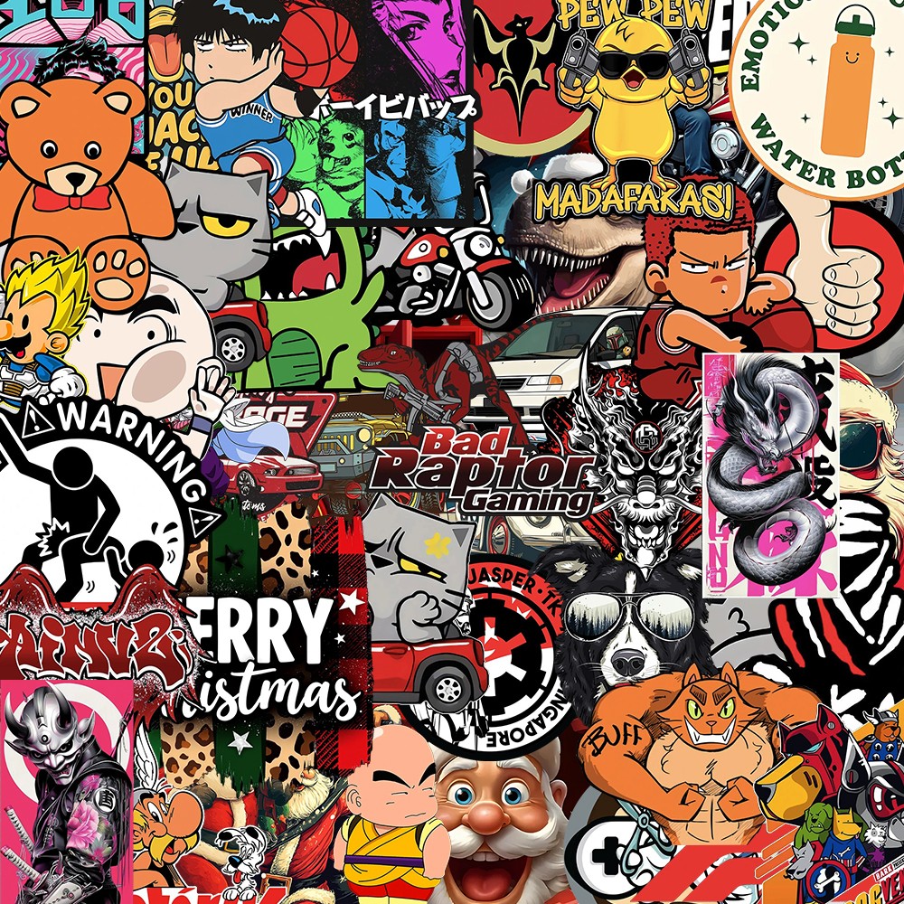 50 PCS Creative Stickers Vinyl Customizable for Luggage Motorcycle and so on
