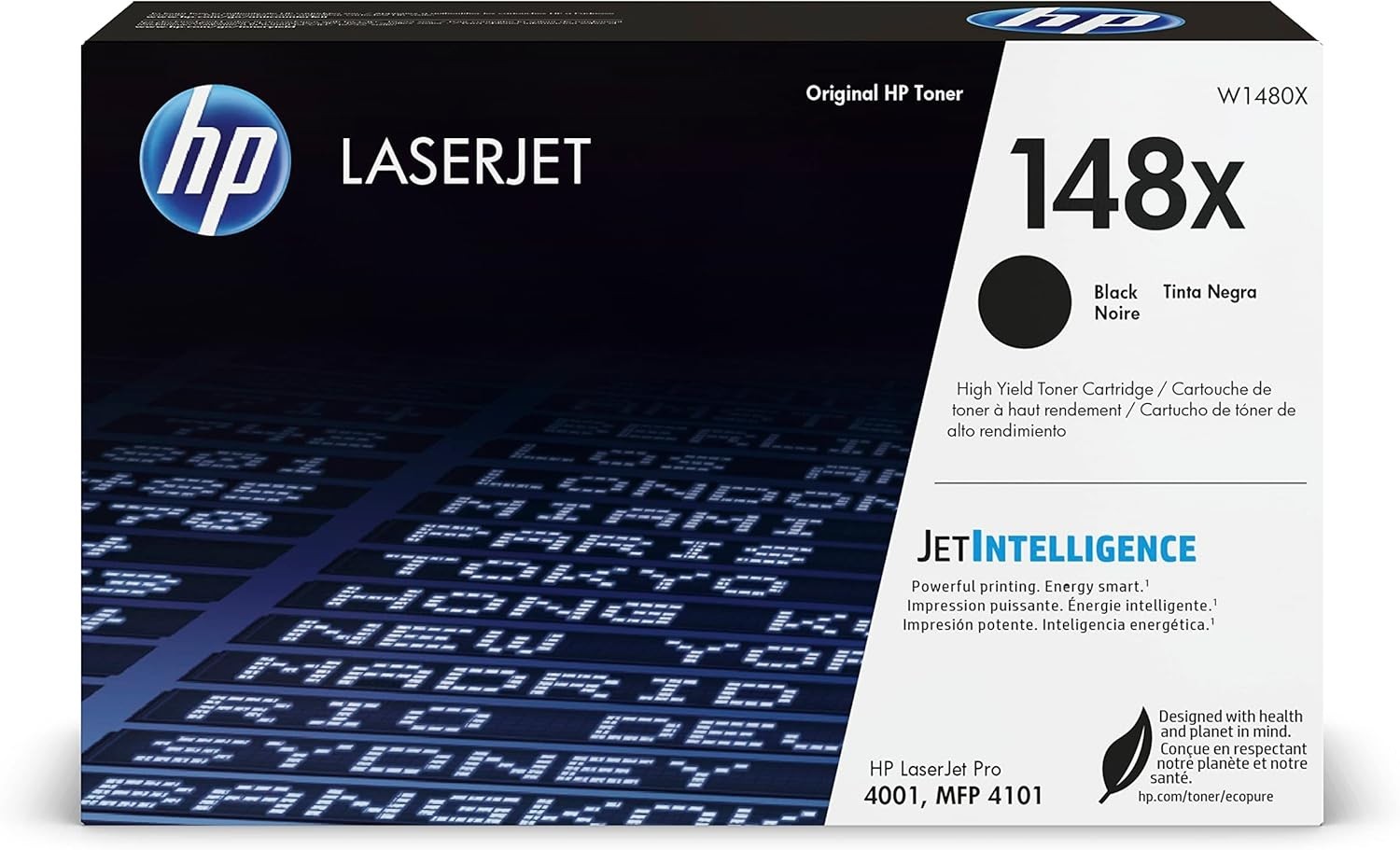 HP 148X Black Laserjet Toner Cartridge | W1480X Laserjet Pro 4001, MFP 4101