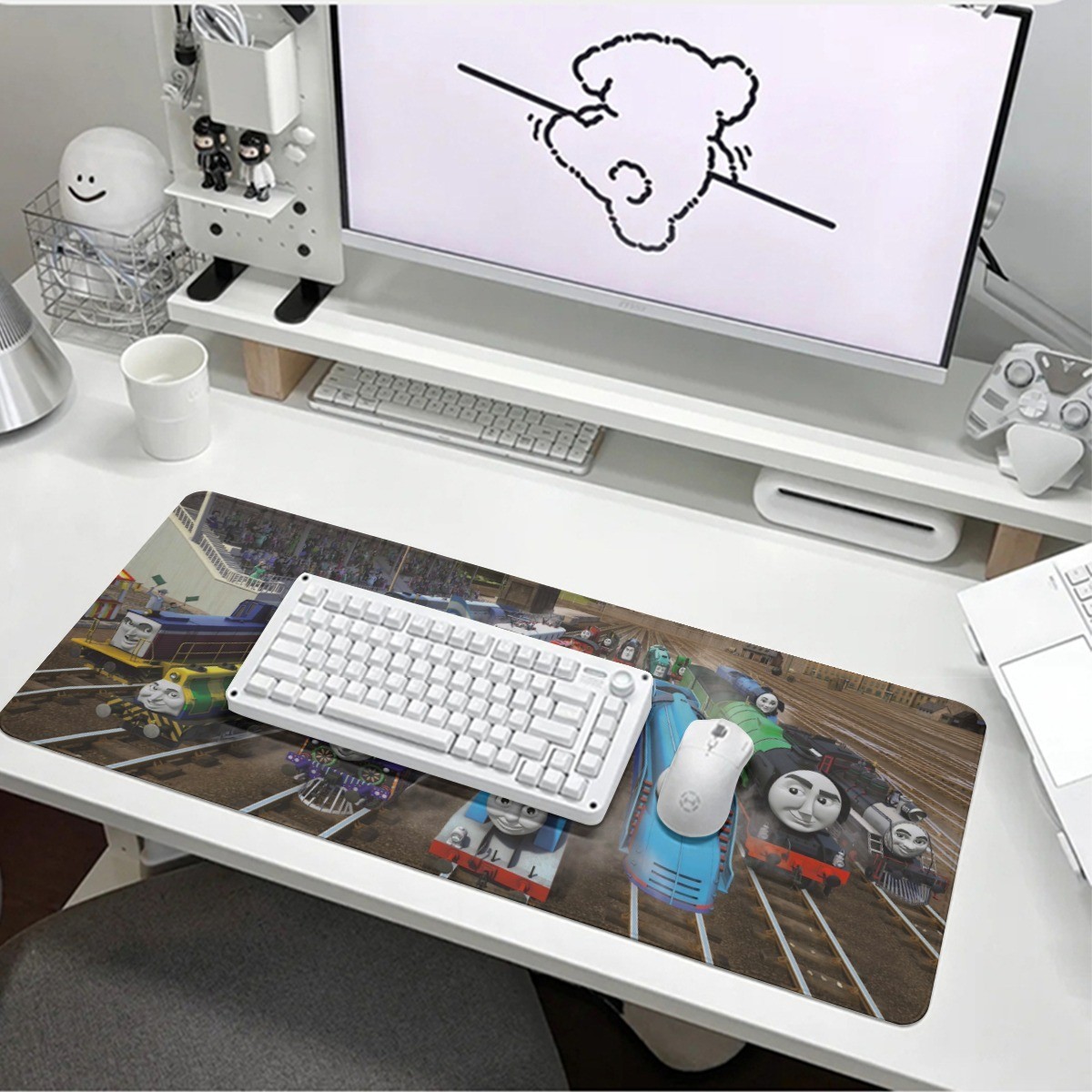 Rare Trains & Friends Print Mouse Pads For Laptop Computer PC Gaming Office