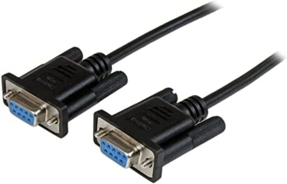 StarTech.com 1m Black DB9 RS232 Serial Null Modem Cable F/F - DB9 Female to