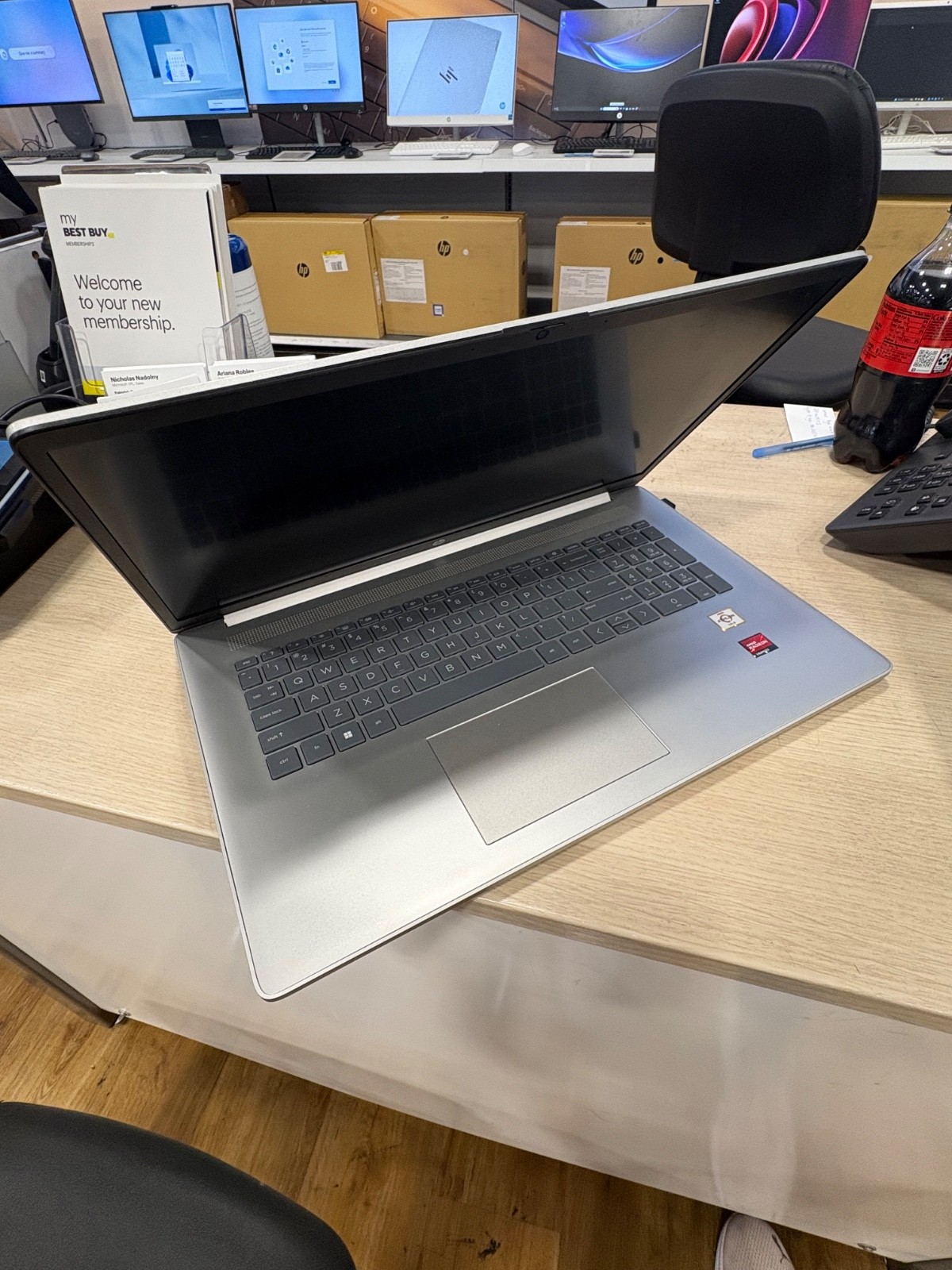 HP Laptop, 17inch, silver, used, good condition