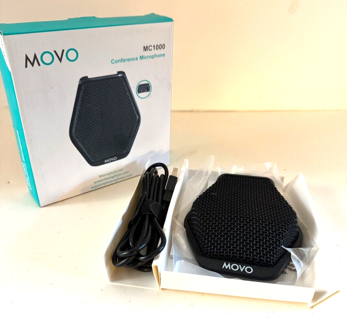 MOVO MC1000 Portable USB Conferencing Microphone For Computer Desktop & Laptop