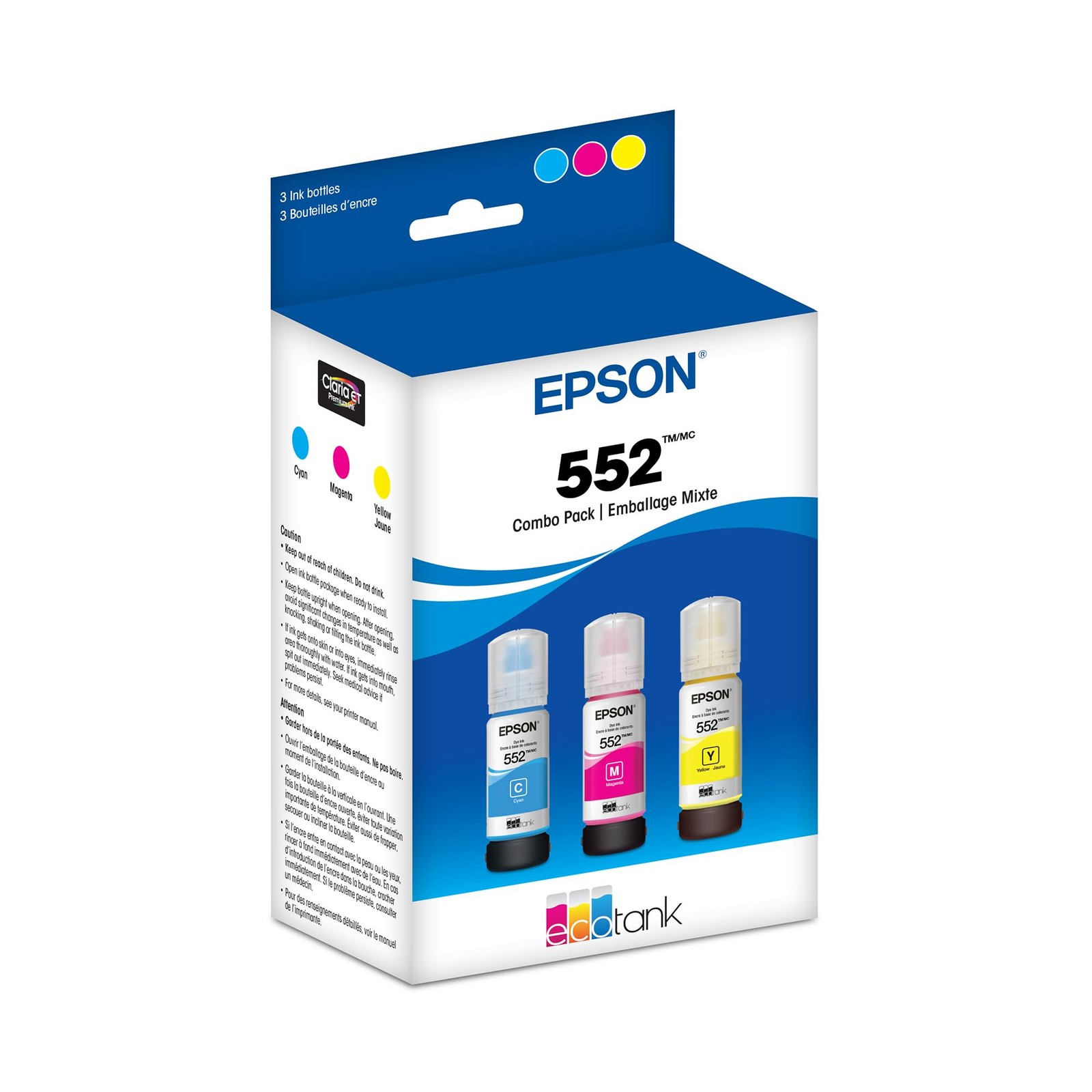 Epson Claria ET Premium Ink EcoTank Photo 70ml Cyan Magenta Yellow High Capacity