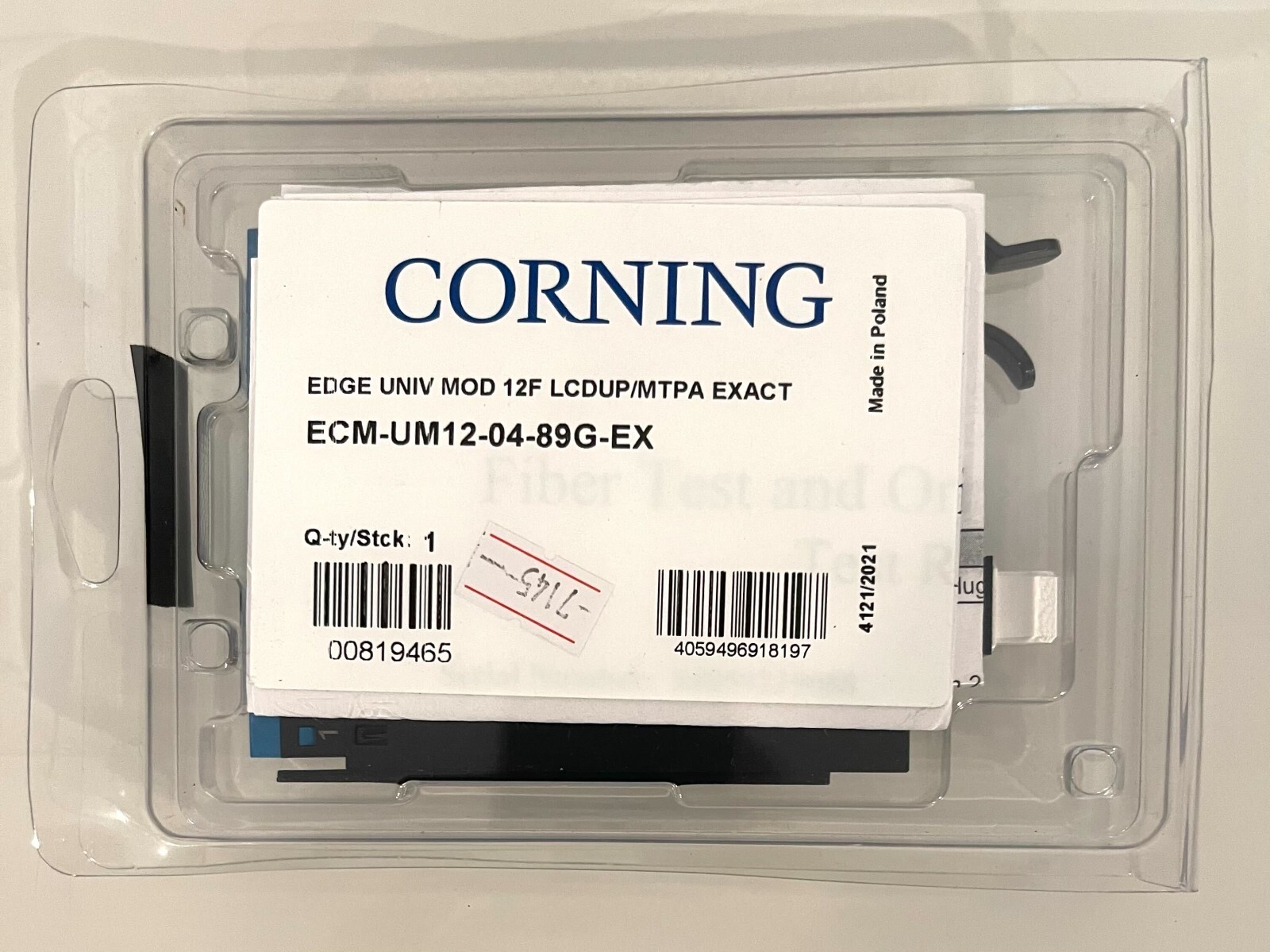 Corning ECM-UM12-04-89G-EX Edge Universal Module 12F LC Duplex/MTPA EXACT