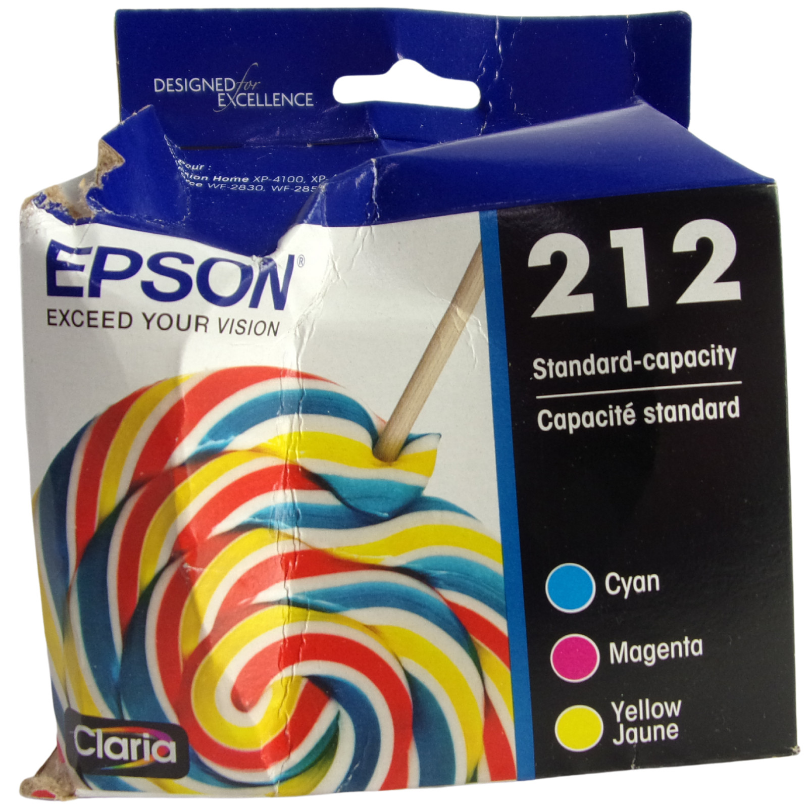 EPSON 212 Standard Capacity Color Combo (T212520-S) Exp. 05/2026 DMG BOX