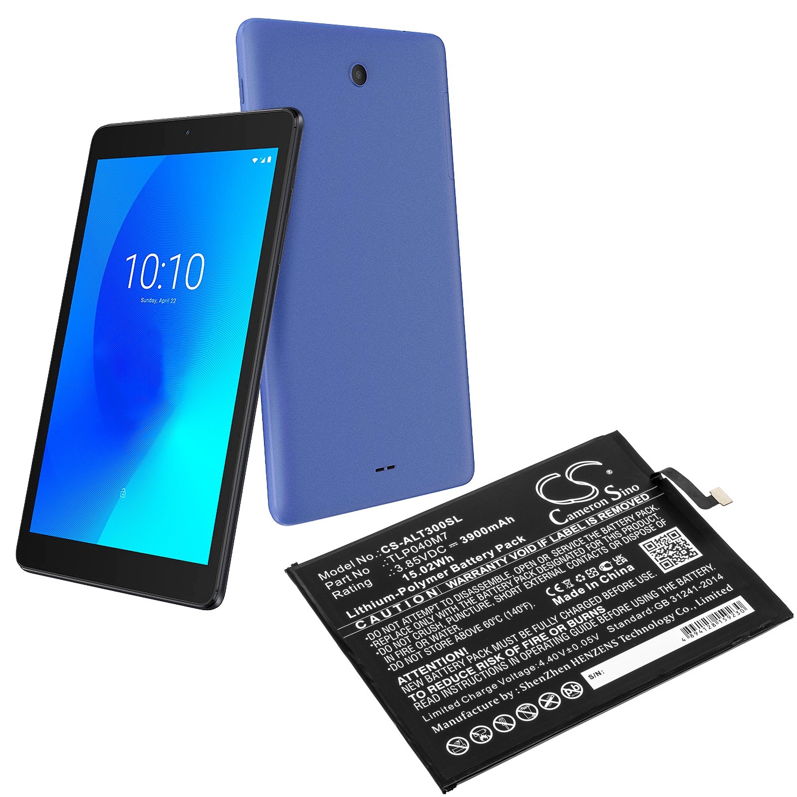 BATTERIE 3900mAh Type TLP040M7,TLP040M1 For Alcatel 3T OT-9032T