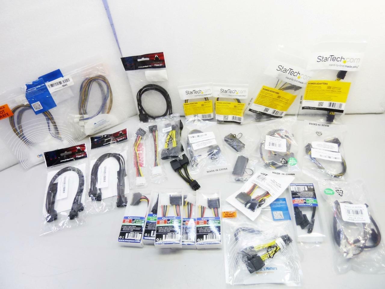 29x Mixed Adapter Power Cables Monoprice, StarTech, Cable Matters Phobya etc NEW
