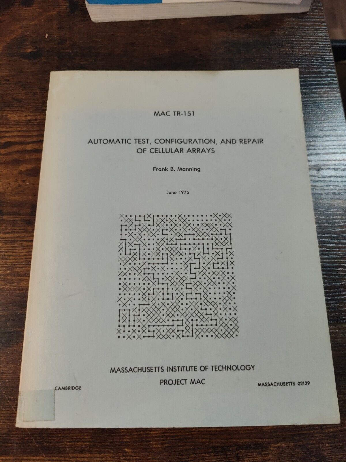 1975 Vintage MIT Project MAC Programming Book: MAC TR-151 Cellular Arrays