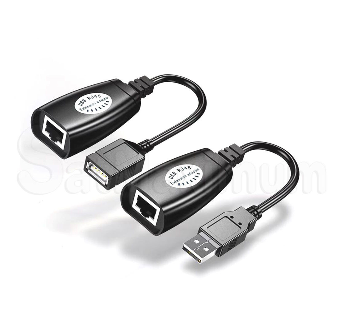 USB to RJ45 Extension Adapter Cat5/Cat5e/Cat6 Ethernet Extender Network Adapter