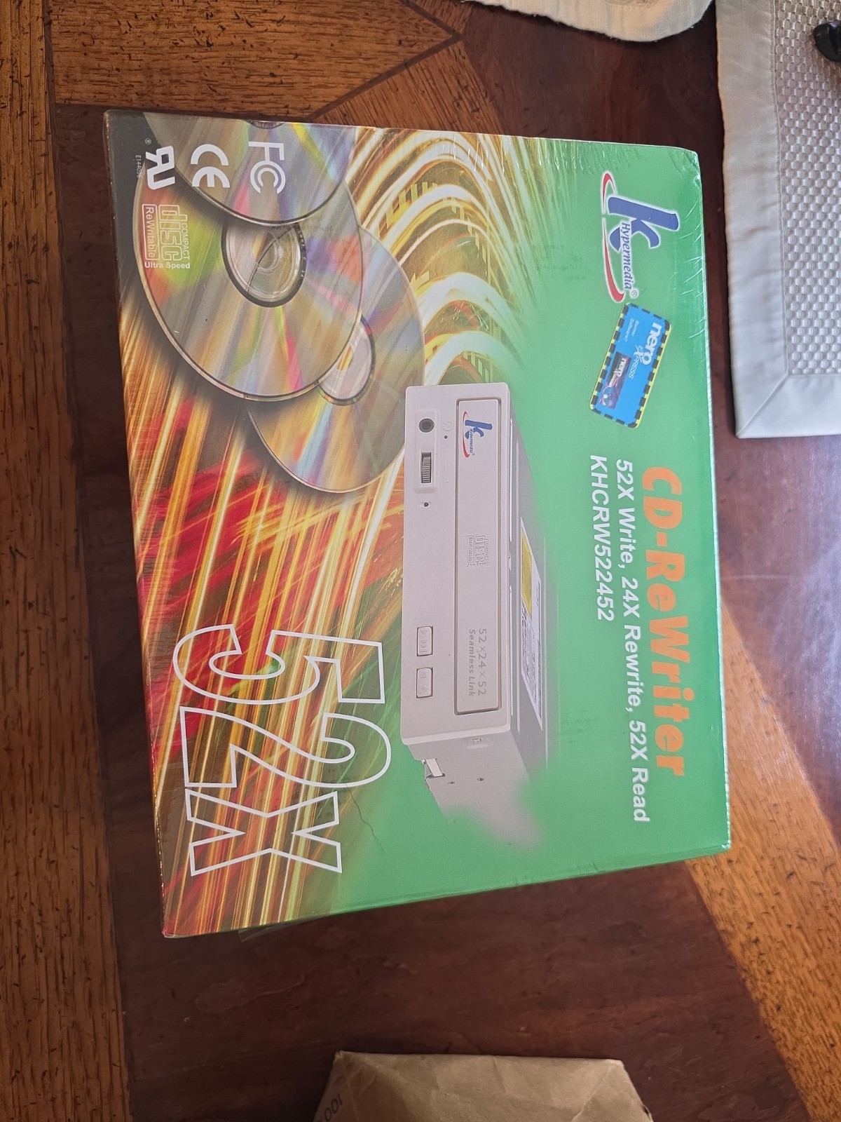 K Hypermedia 52X CD-ReWriter Internal CD-RW Desktop Computer NEW Factory Sealed