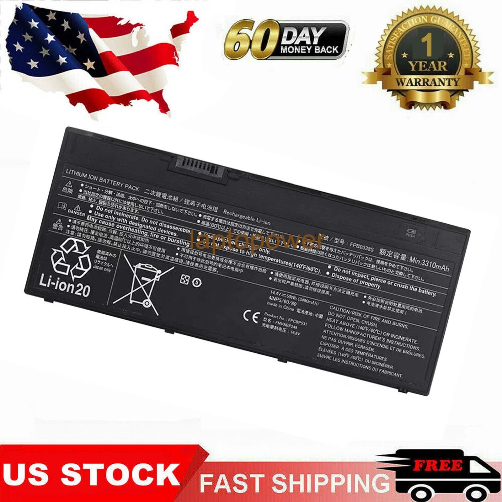 FPCBP529 FPB0338S FMVNBP247 Battery for LifeBook E548 E549 E558 E559 4INP5/60/80