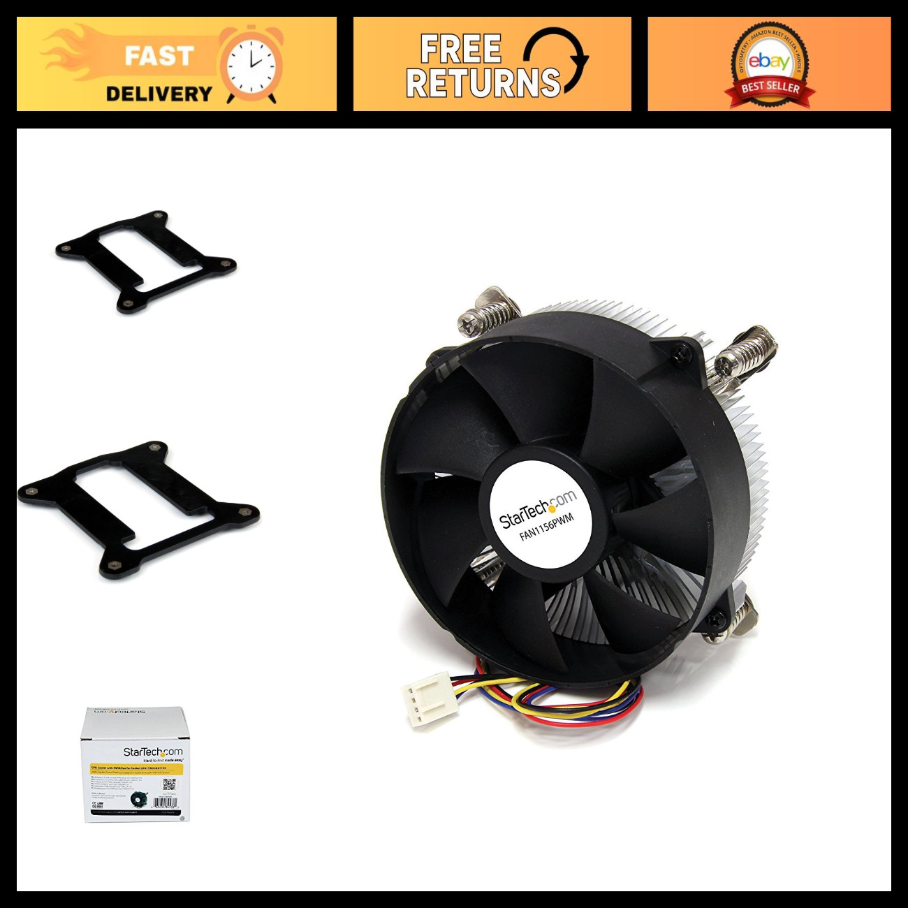 95mm CPU Cooler Fan, PWM Technology, High Performance Cooling for PCs & Laptops