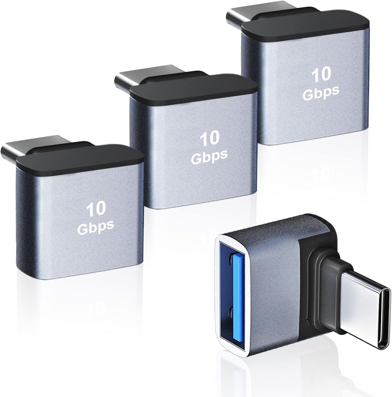 Versatile USB C to USB 3.1 Right Angle Adapter - Fast Data Transfer & Charging