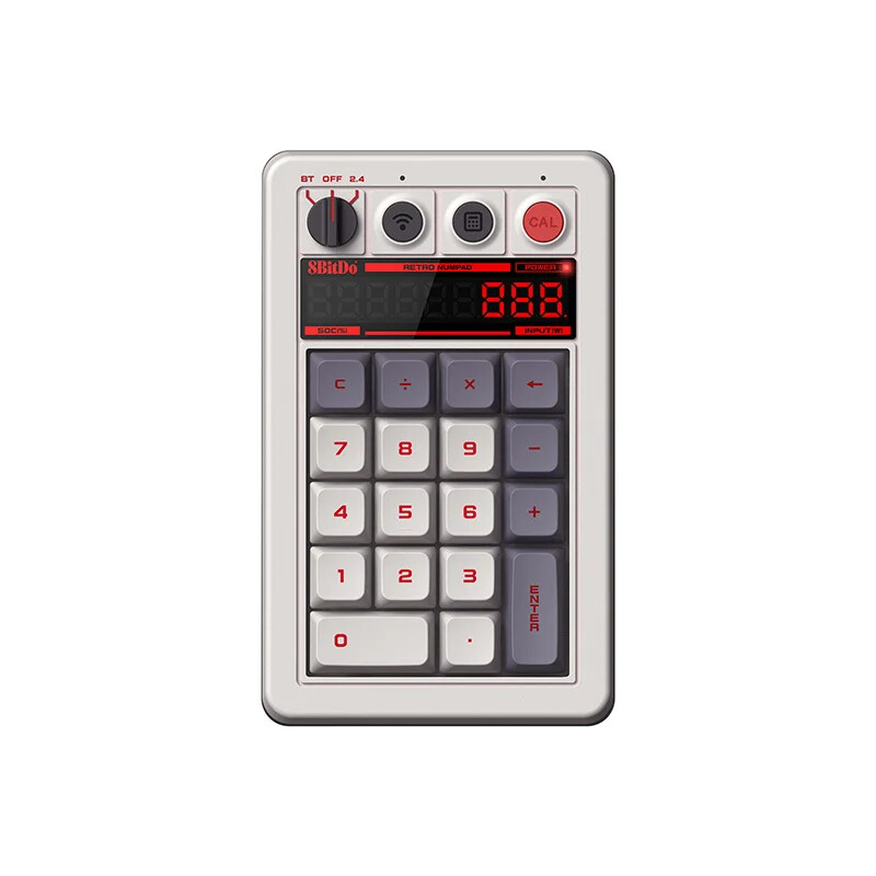8BitDo - Retro 18 Mechanical Numpad Bluetooth/2.4G/Wired for Windows and Android