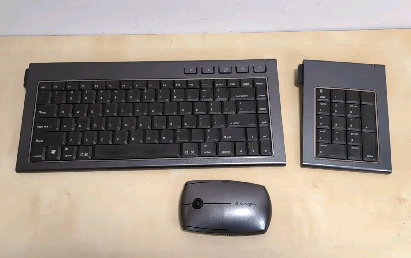Kensington SlimBlade Media Notebook Set Mouse Keyboard Numpad With Donggle 