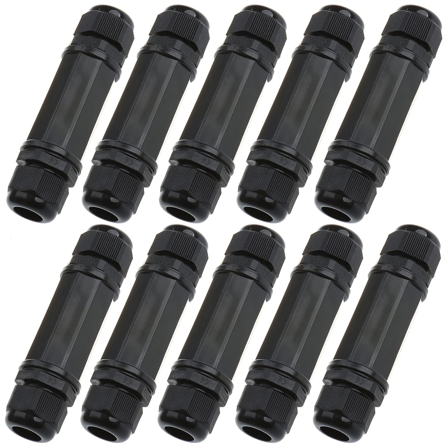 10PCS M22Z Shielded RJ45 Cat6 Double Head Waterproof Connector