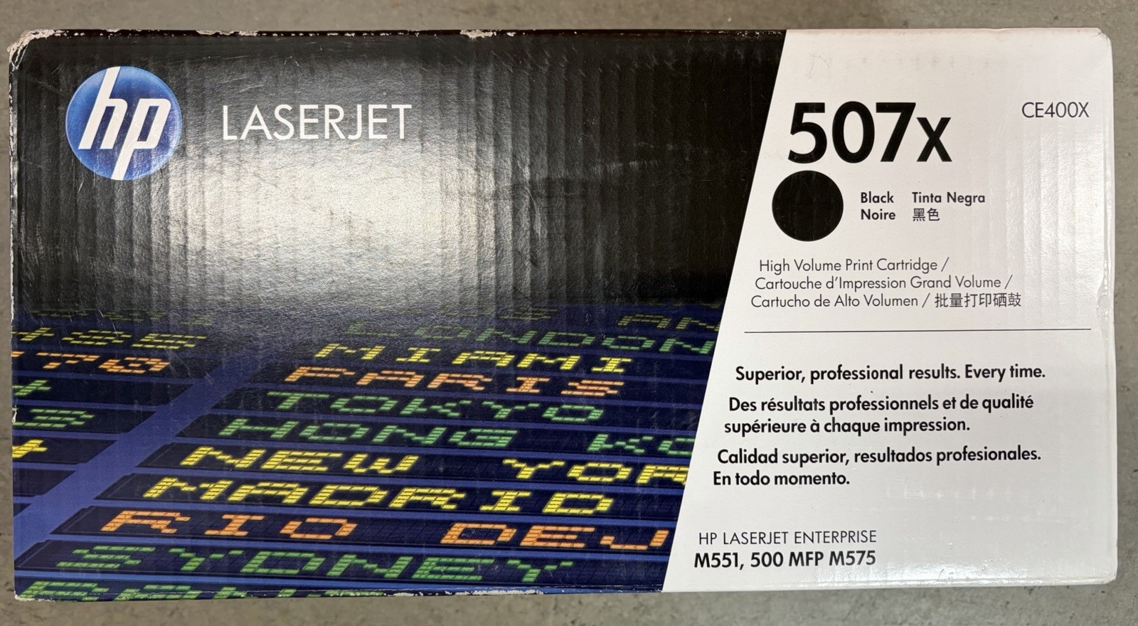 Genuine HP 507X (CE400X) OEM Black LaserJet Toner Cartridge - New