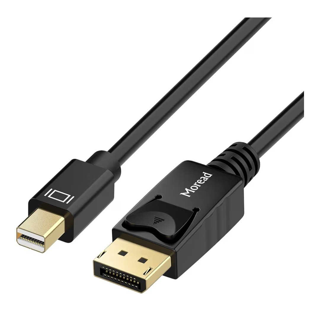 Mini DisplayPort to DP Cable, 6 Feet, Gold-Plated - 4K@60Hz, 2K@144Hz - Black