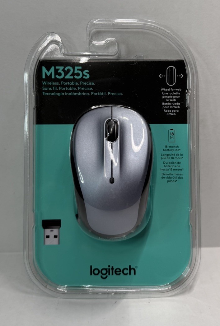 Logitech M325s Wireless Mouse 2.4 Ghz Optical Scrolling USB Receiver Fast Ship