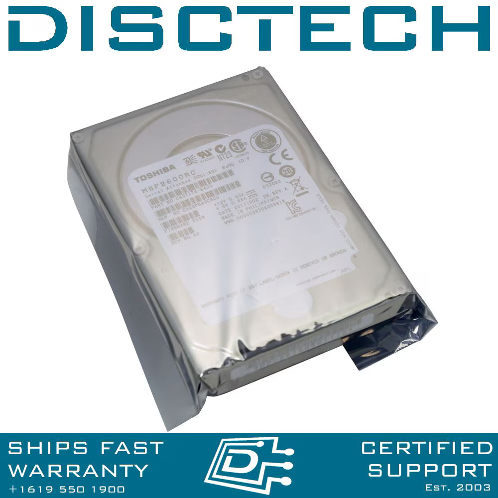 Toshiba / Fujitsu MBF2600RC Serial Attached SCSI / SAS Hard Disks