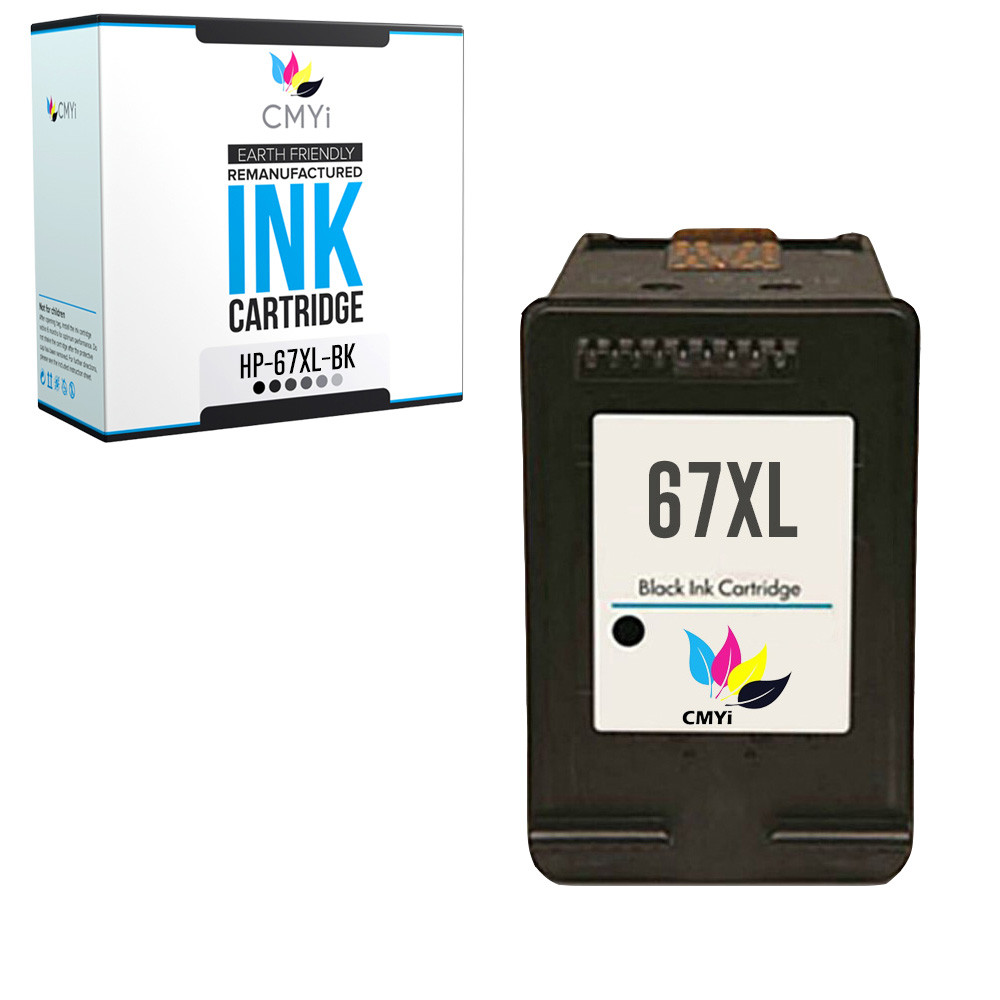 Replacement for HP 67XL Black Ink Cartridges 67 XL fits Deskjet Plus Printers