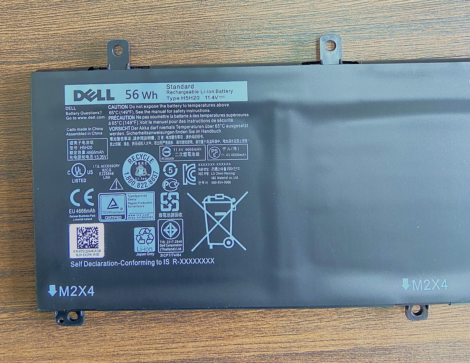 OEM H5H20 Battery For Dell Precision 5510 5520 5530 5540 XPS 15 9560 9550 56Wh