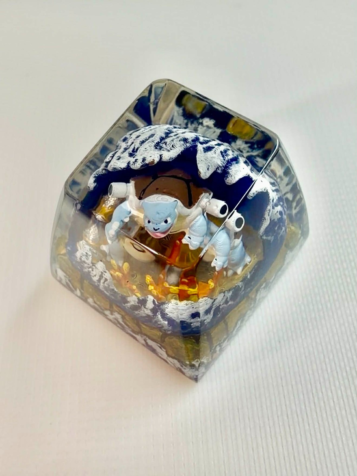 Handmade Resin Keycap – Blastoise Creature Artisan Mechanical Keyboard