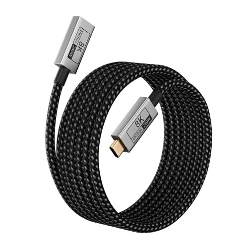 ft USB-C Extension Cable 40Gbps 240W PD 8K 120Hz Thunderbolt 4/5 Male Female