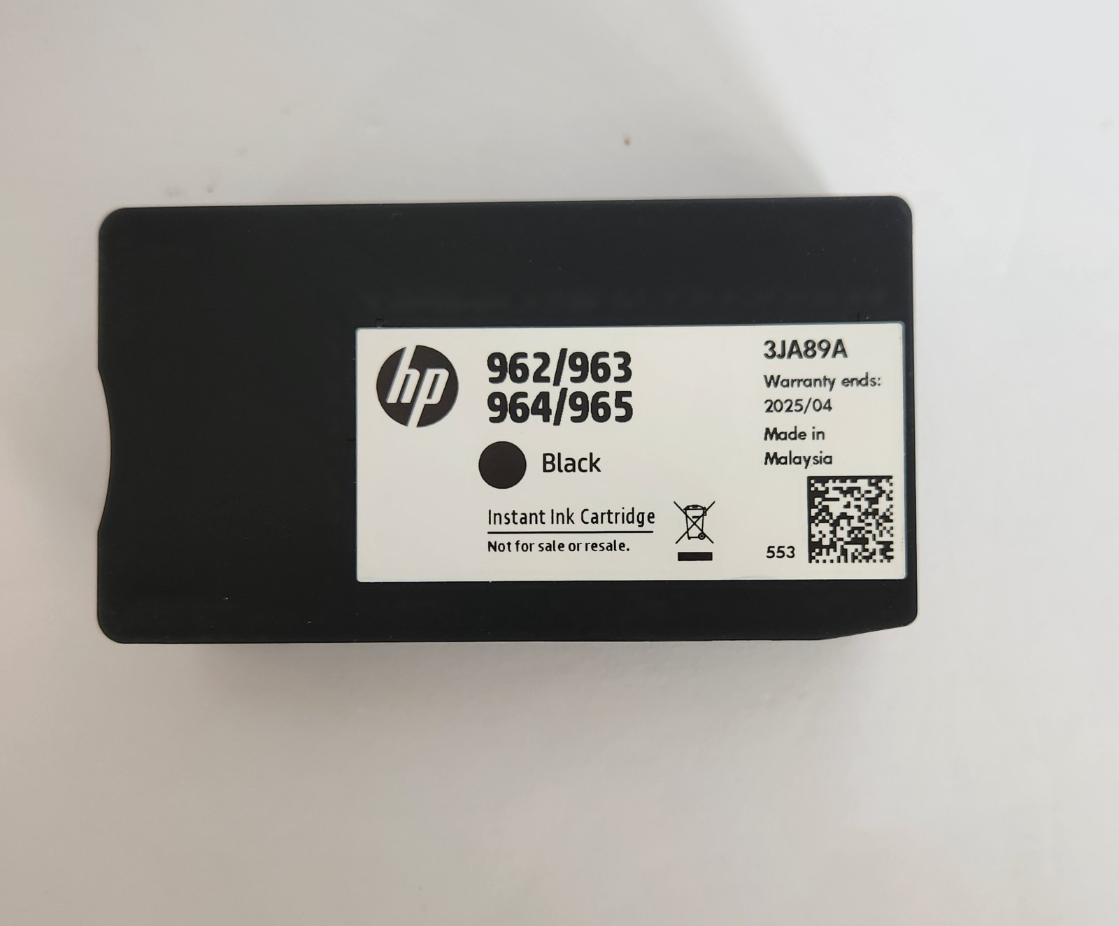 Genuine HP 962/963/964/965 Black Ink Cartridge 3JA89A EXP 2025 New No Box