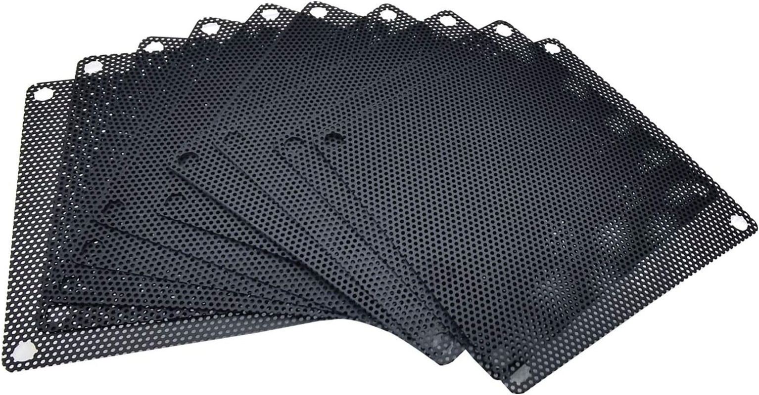 80Mm Fan Filter, 10 Pack Black Computer Fan Grill Cover
