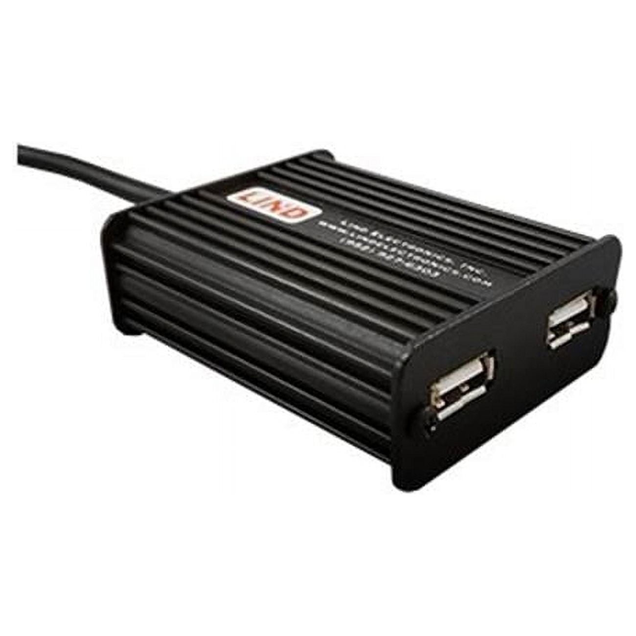 Lind Electronics USBML24801 Dual USB Power Adapter 72in 3-Pin Military