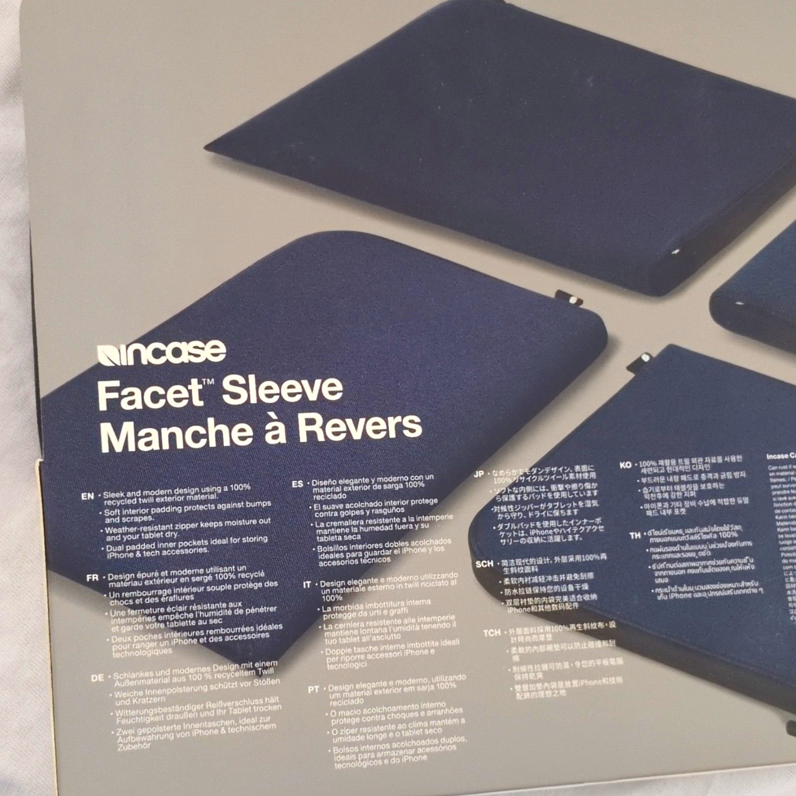 Incase Facet Sleeve 13in Padded Water-Resistant Blue Case for MacBook Pro/Air