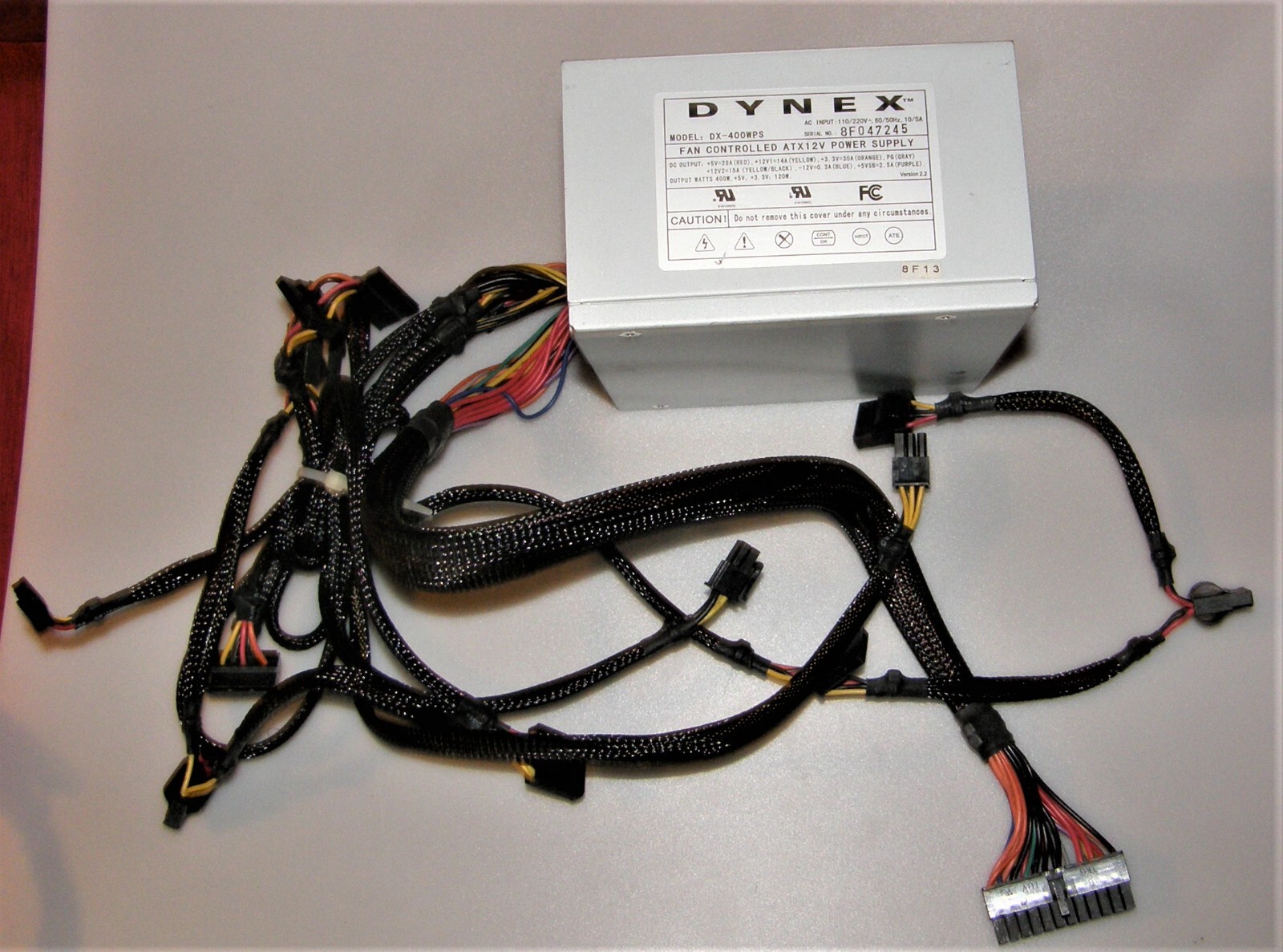 Dynex DX-400WPS 400Watt Fan Controlled ATX 12V CPU Computer Power Supply