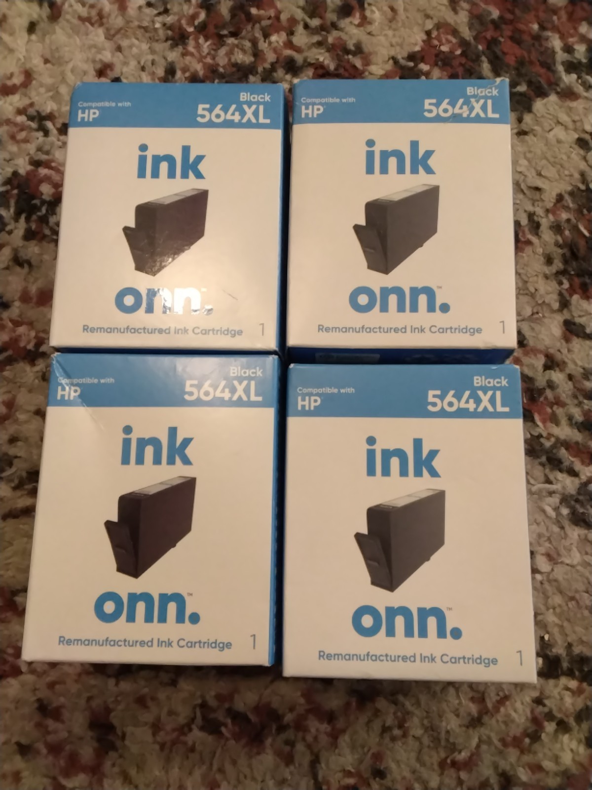 4 Packs NEW Onn 564XL Black Ink Cartridge - HP Compatible