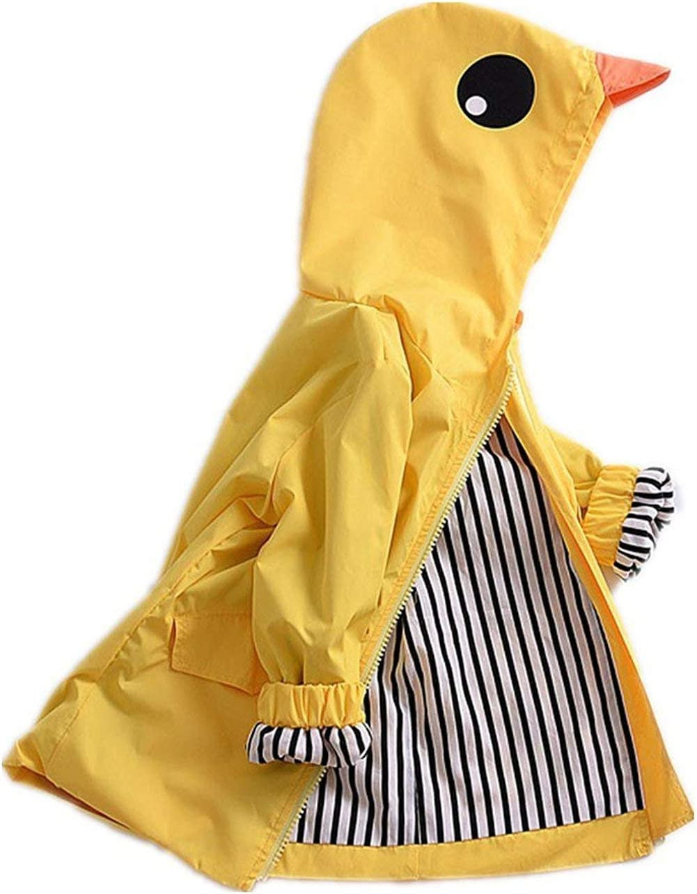 Toddler Duck Rain Jacket — Cute Cartoon Animal Hooded Raincoat for Boys & Girls